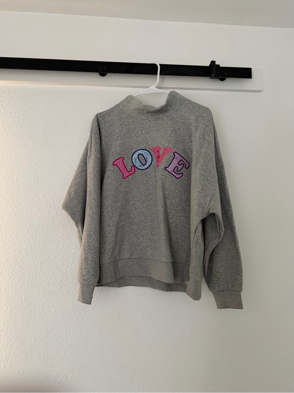Target Women's Gray Sweatshirt with Colorful LOVE Graphic